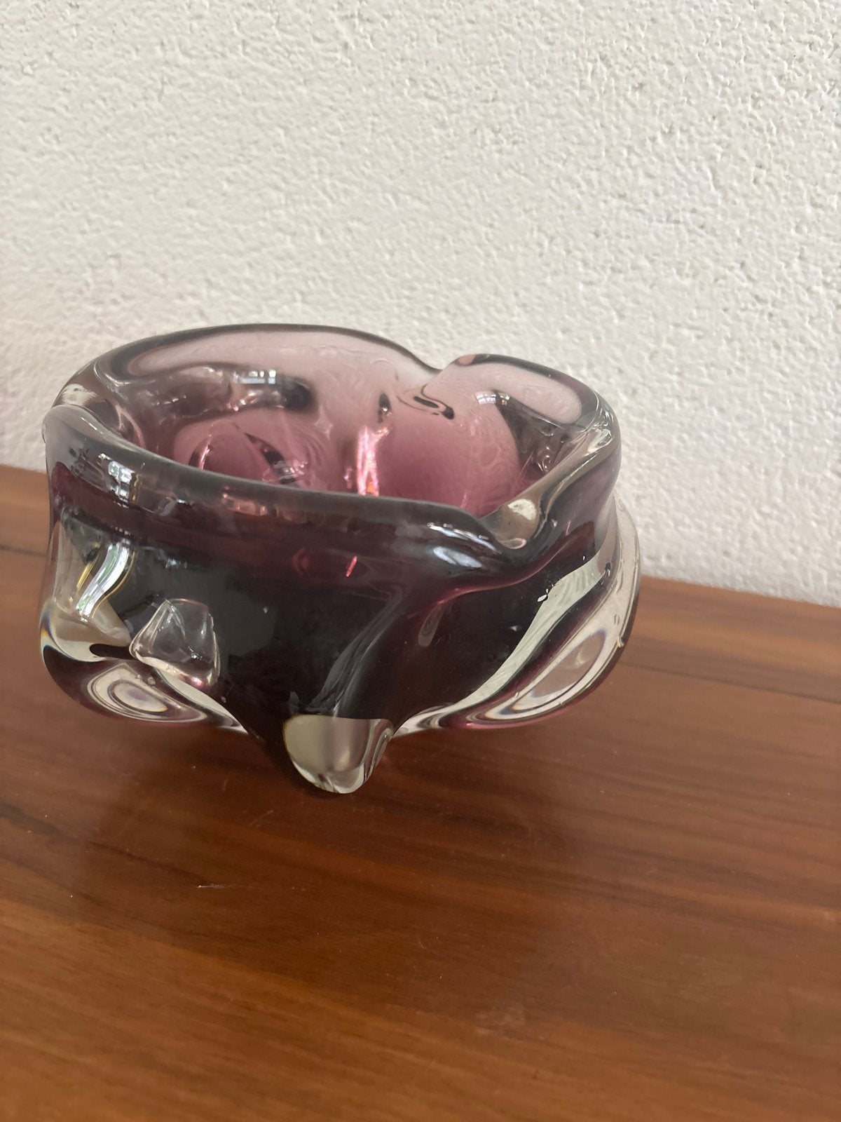 Vintage Murano glazen asbak, paars, jaren 60, Antiek en Kunst, Antiek | Glas en Kristal, Ophalen