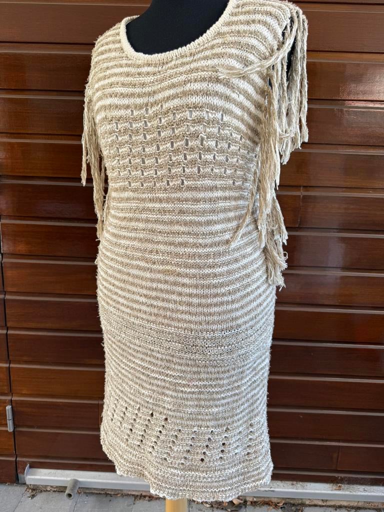 Zomerjurk van Isla Ibiza, Kleding | Dames, Jurken, Verzenden, Beige, Maat 42/44 (L), Knielengte