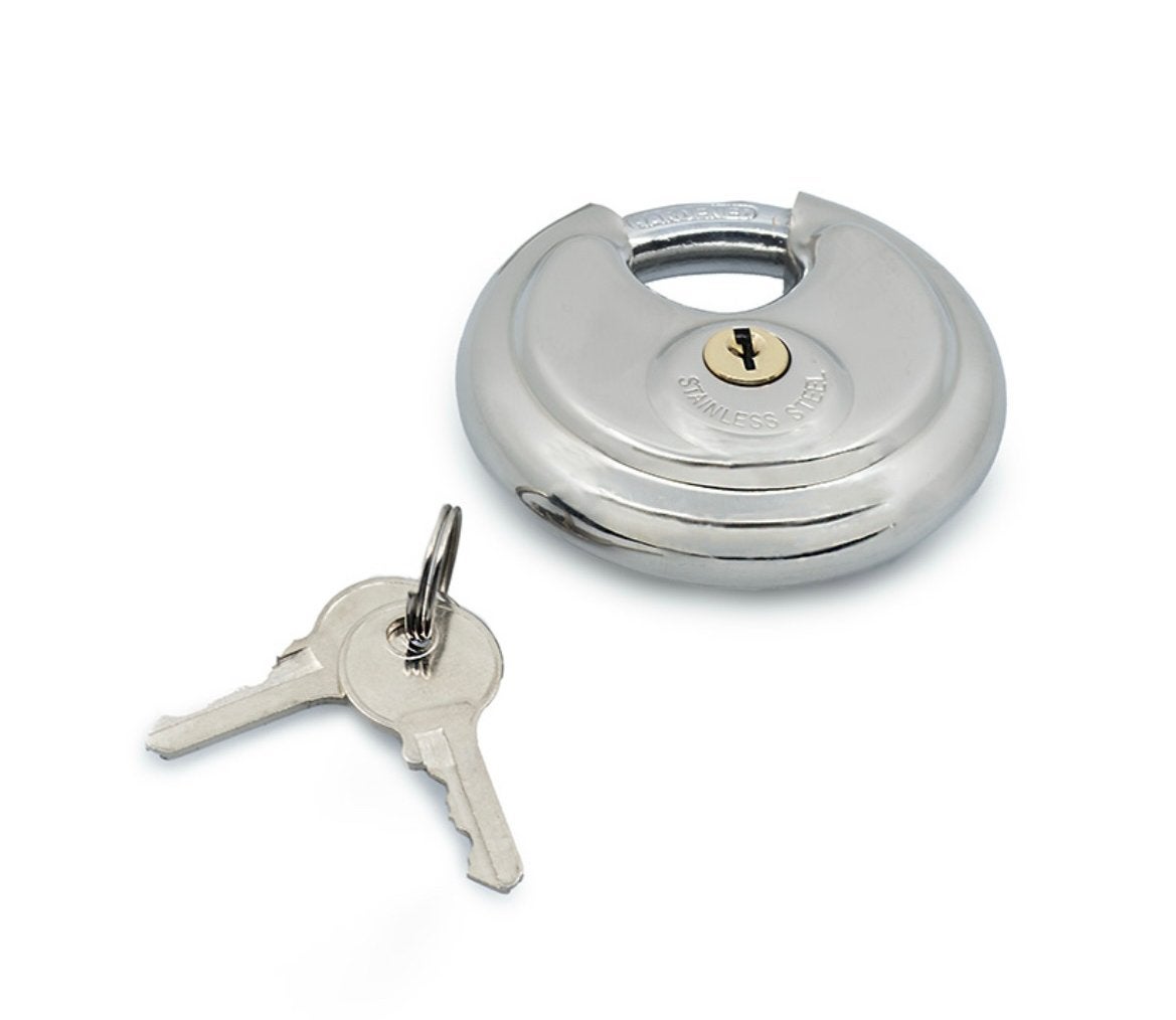 RVS discusslot 70 mm met Sleutels - Nieuw, Ophalen of Verzenden, Nieuw, Rvs, Slot