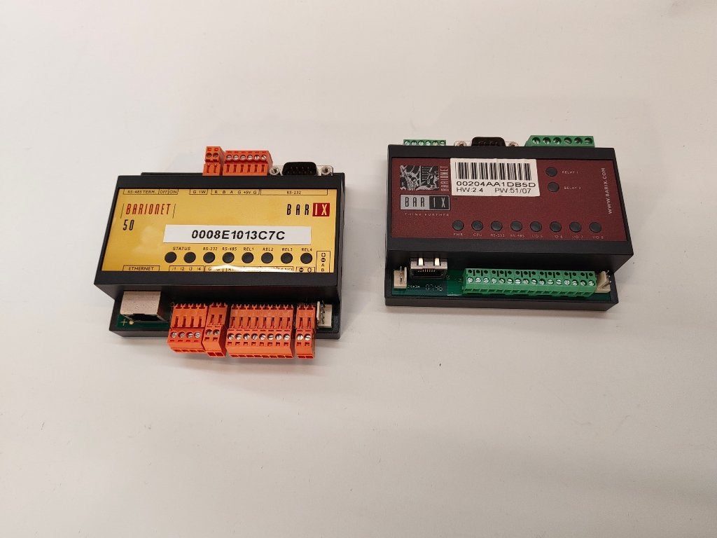 2x Barix Barionet 50 Ethernet I/O, DIN-clips beschadigd, Ophalen of Verzenden, Gebruikt