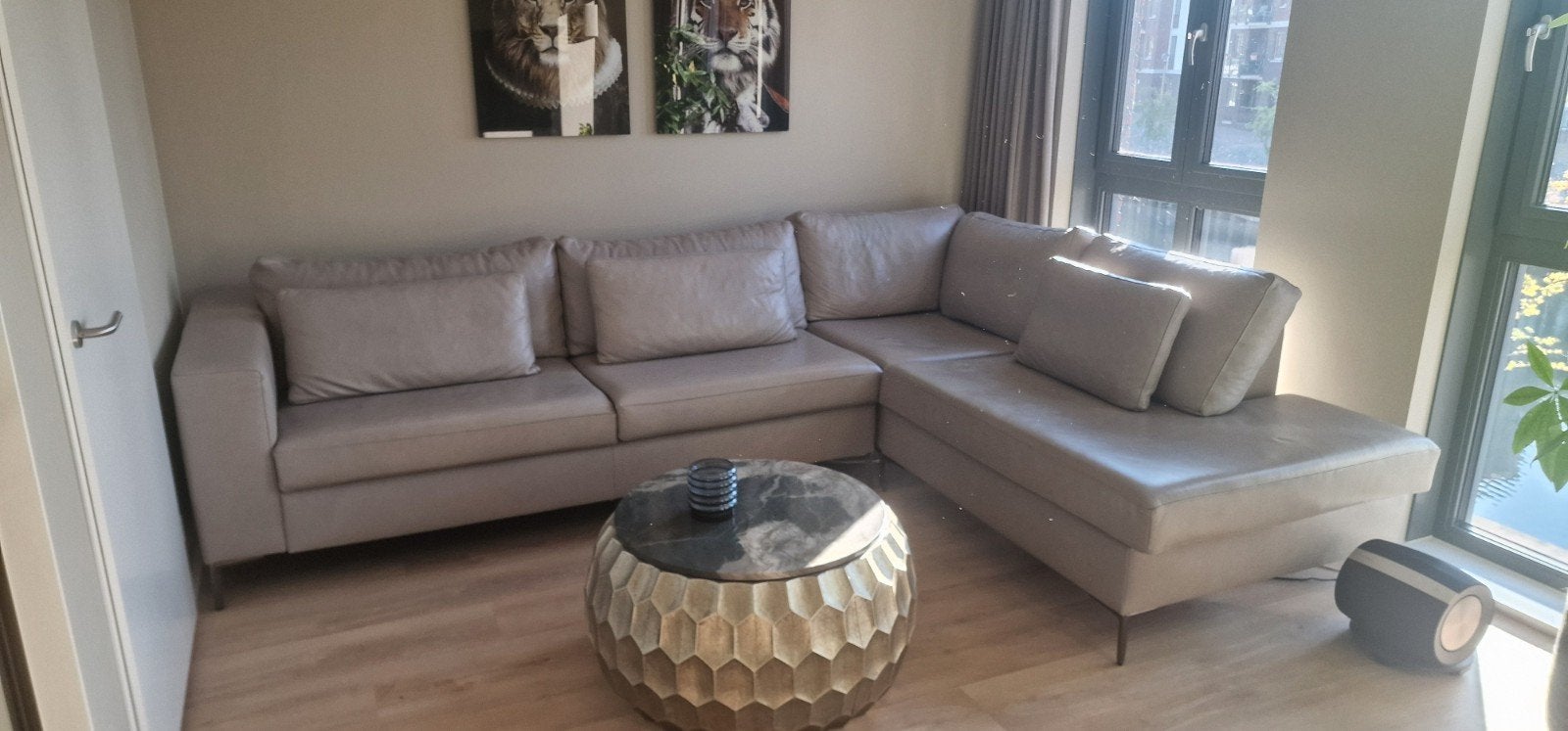 Leren hoekbank - Comfortabel en stijlvol, Ophalen, Gebruikt, Hoekbank, 300 cm of meer