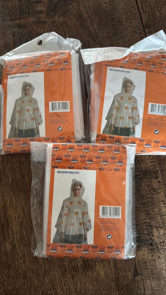 3x regenponcho, Ophalen of Verzenden, Nieuw, Regenjas
