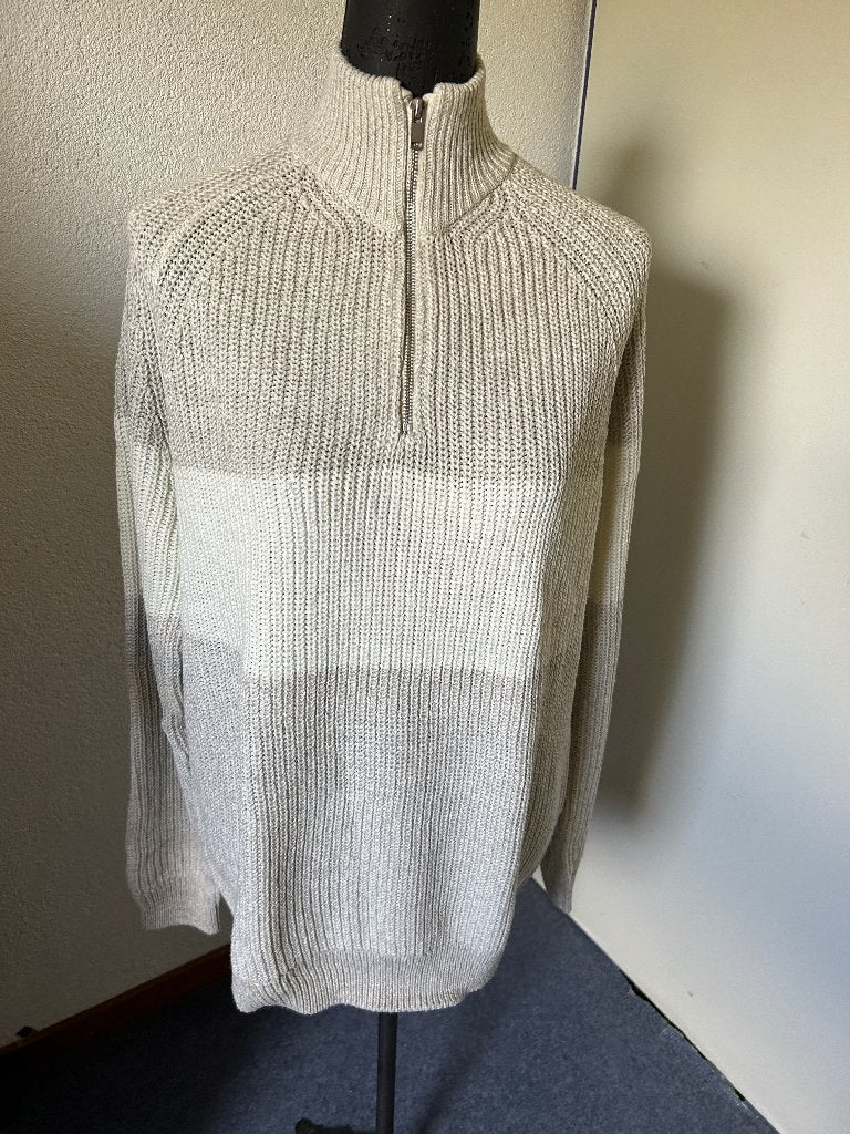 Primark relaxed fit rib gebreidde trui ecru mt L z.g.a.n., Kleding | Heren, Maat 52/54 (L), Beige, Ophalen of Verzenden, Zo goed als nieuw