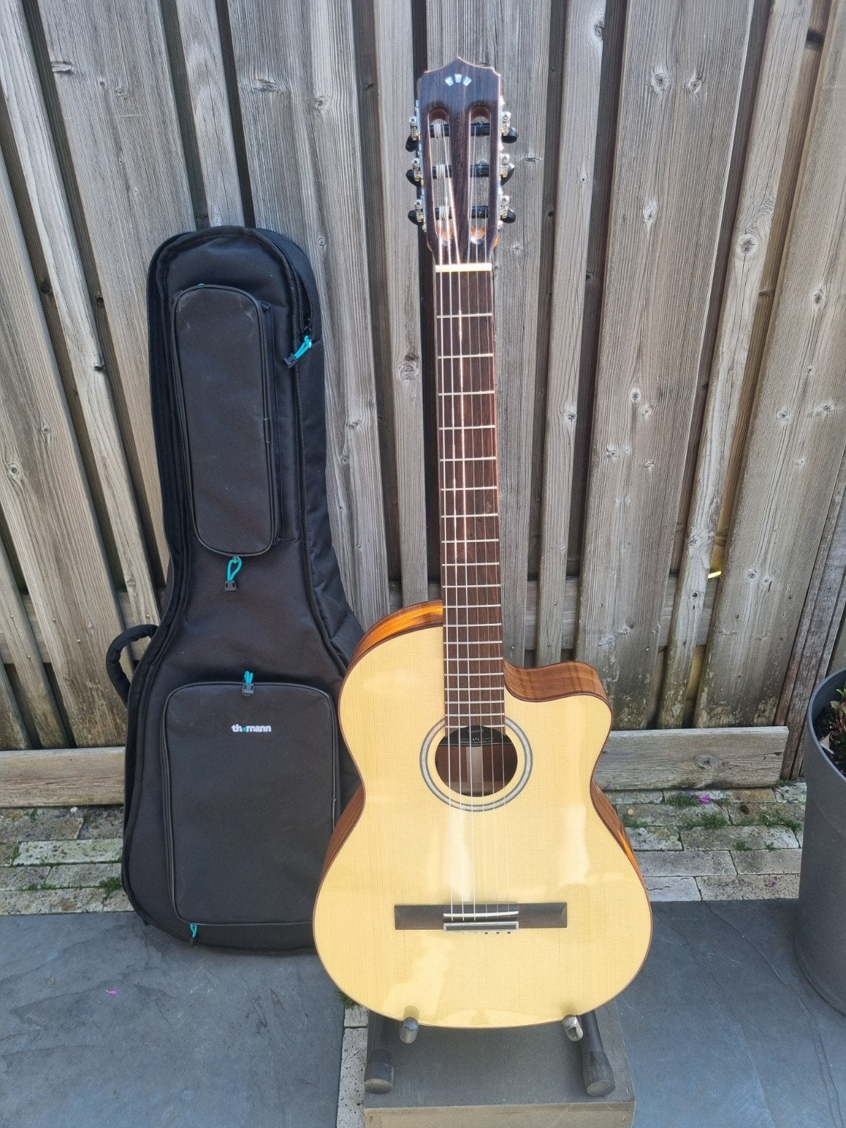 Cordoba Fusion 5 semi-akoestische klassieke gitaar + Gigbag, Ophalen, Zo goed als nieuw, Klassieke of Spaanse gitaar, Met koffer