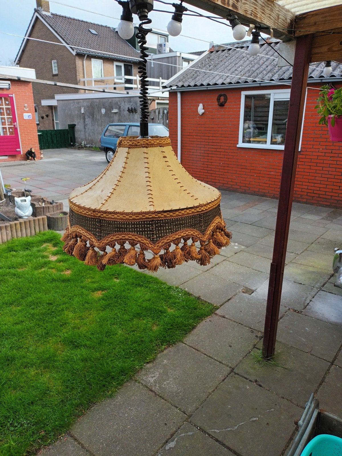 antieke hanglamp, Ophalen