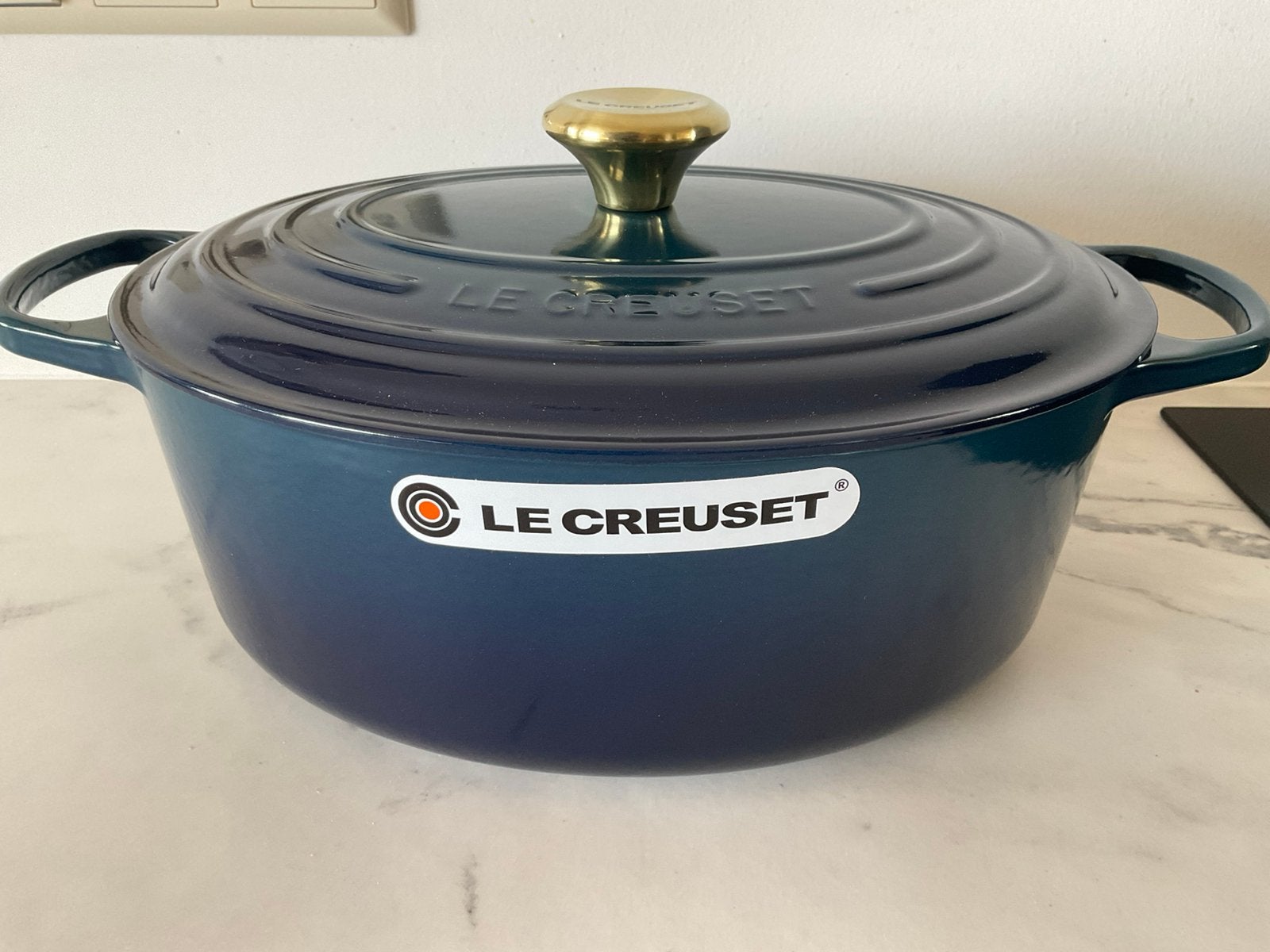 Le Creuset 31 cm ovale pan, 6,3 lt, agave blauw, nieuw, Geschikt voor inductie, Nieuw, Le Creuset, Ophalen of Verzenden