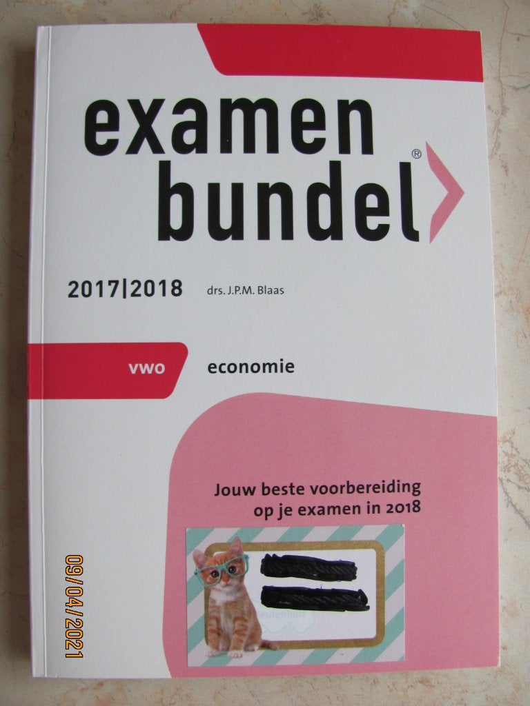 NIEUWSTAAT Examenbundel ECONOMIE eindexamen VWO 2017 / 2018, VWO, Economie, Nieuw, Ophalen of Verzenden