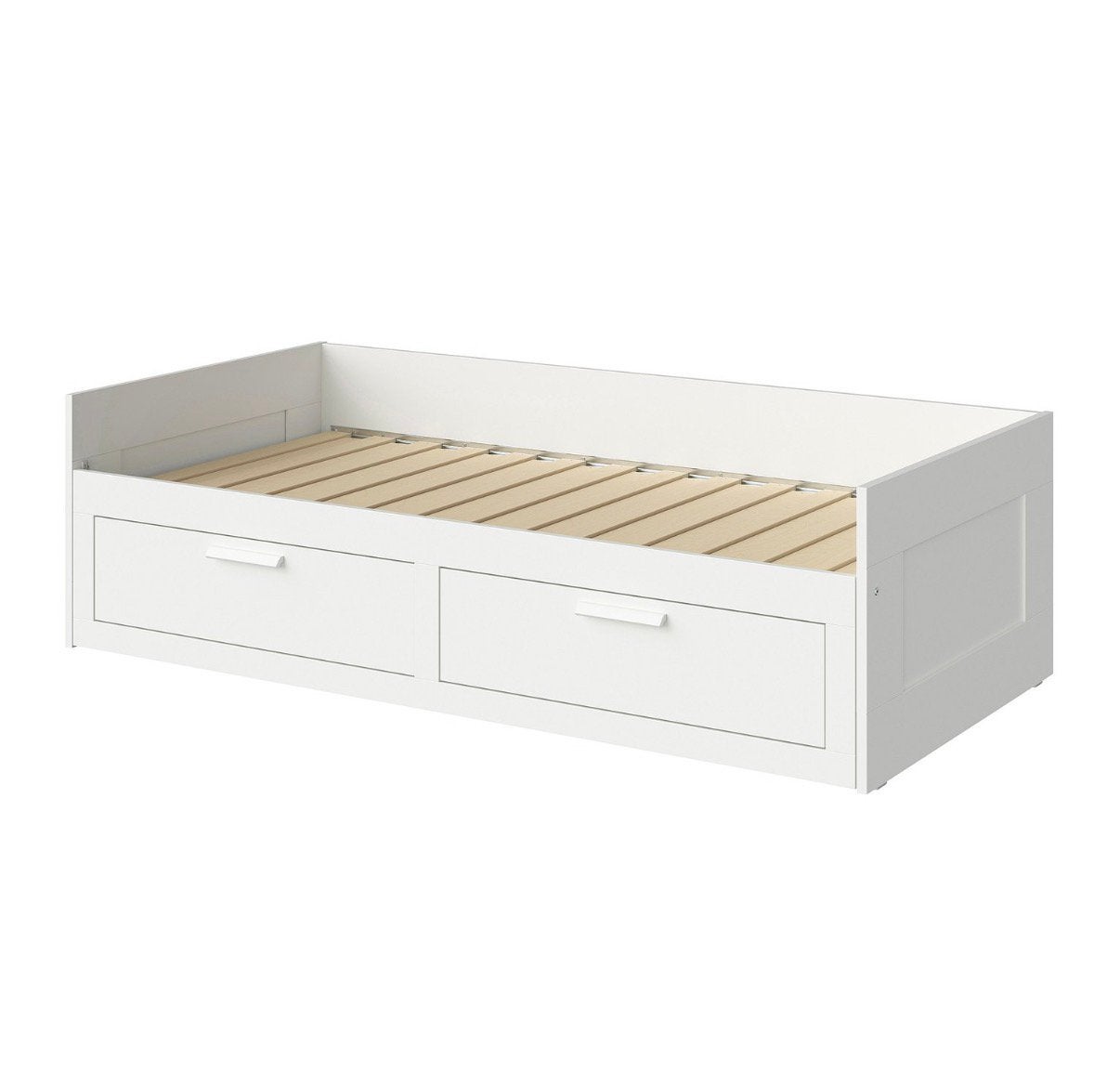 Brimnes bed, uitschuifbaar 80/160x200, Wit, Tweepersoons, Ophalen of Verzenden, Zo goed als nieuw