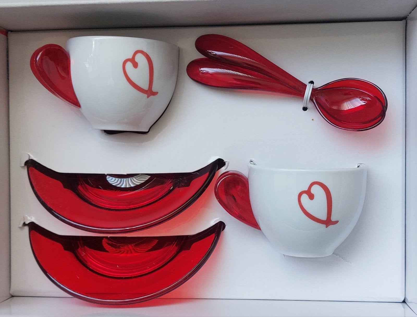 Guzzini Set Love Espressokopjes - Nieuw in verpakking, Overige merken, Nieuw, Ophalen of Verzenden, Modern