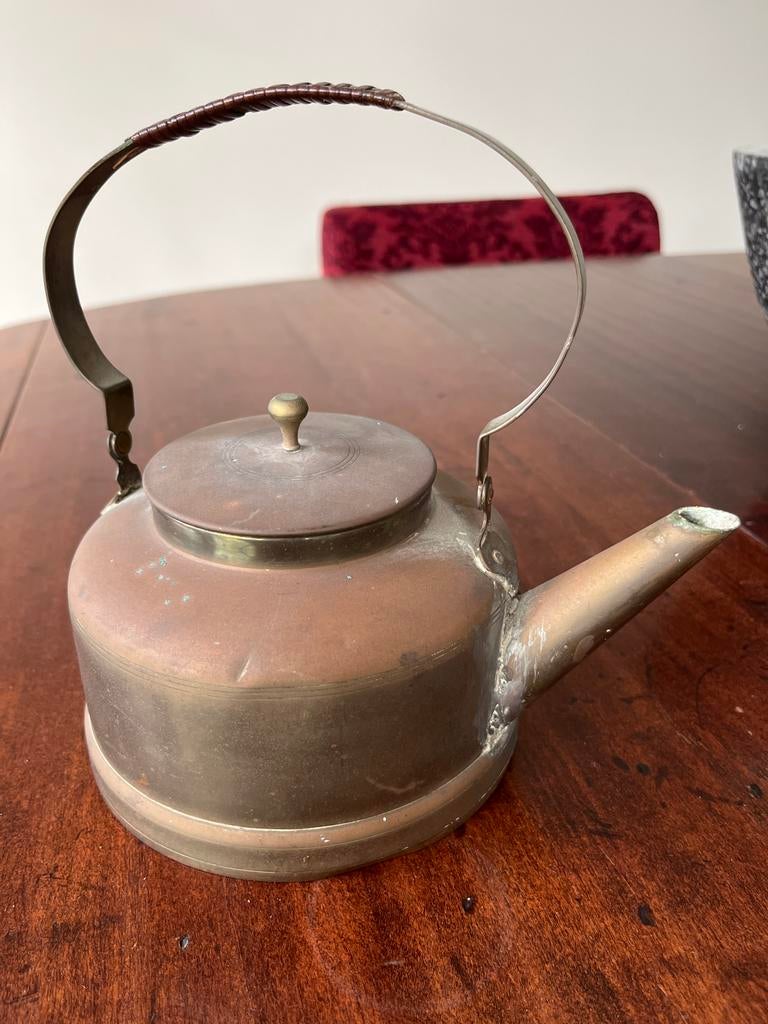 Antiek koperen Bredemeyer waterketel of theepot., Ophalen of Verzenden, Koper