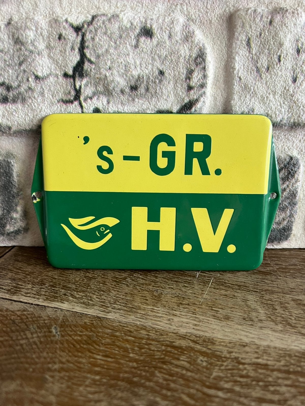 EMAILLE BORDJE   ‘s - GR. H.V. ( landbouwindustrie), Ophalen of Verzenden