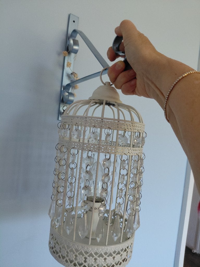 Laura Ashley lamp, Metaal, Wit, Gebruikt, Overige fittingen