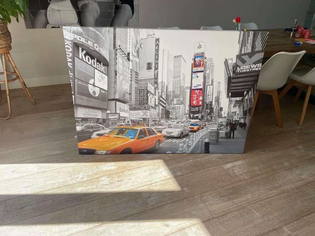 3 Lijsten: Times Square (150x100) en Eiffeltoren en Londen, Huis en Inrichting, Woonaccessoires | Schilderijen, Tekeningen en Foto's