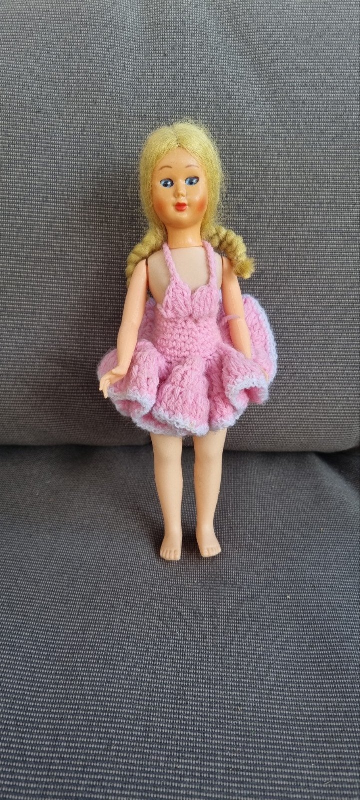 leuke vintage pop uit de jaren 70 met beweegbare ogen, Ophalen of Verzenden, Zo goed als nieuw, Pop