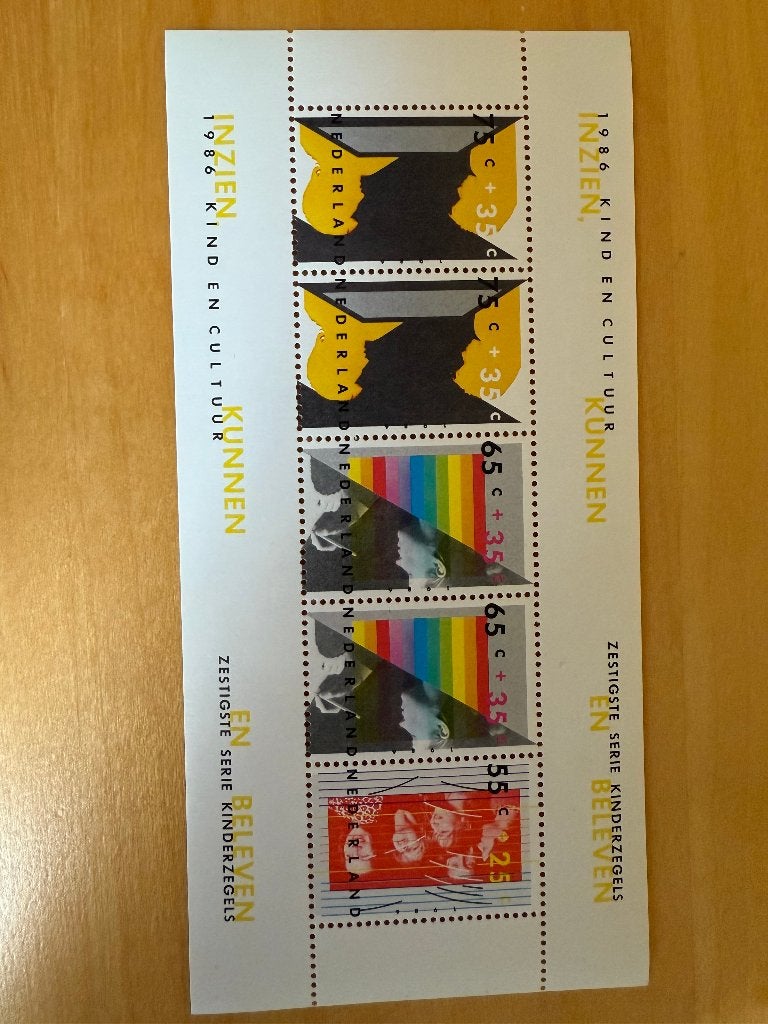 Kinderpostzegels 1986 55+25ct 65+35ct 65+35ct nvph 1366, Postzegels en Munten, Postzegels | Nederland, Ophalen of Verzenden, Na 1940