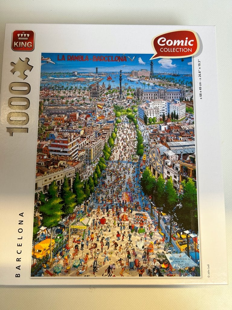 Puzzel King Comic Collection " Barcelona", Ophalen, 500 t/m 1500 stukjes, Gebruikt, Legpuzzel