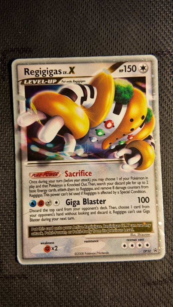 Regigigas LV.X DP30 DP Black Star Promos | Pokemon kaart, Ophalen, Losse kaart, Foil