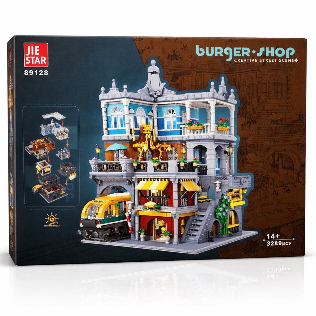 Jie Star Hamburger Shop met LED Verlichting Nieuw, Ophalen of Verzenden, Nieuw