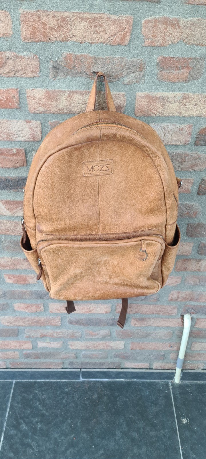 MOZZ BAGS Leren Luiertas Rugzak - Stijlvol & Praktisch, Kinderen en Baby's, Luiertassen, Bruin, Gebruikt, Mozz, Ophalen of Verzenden