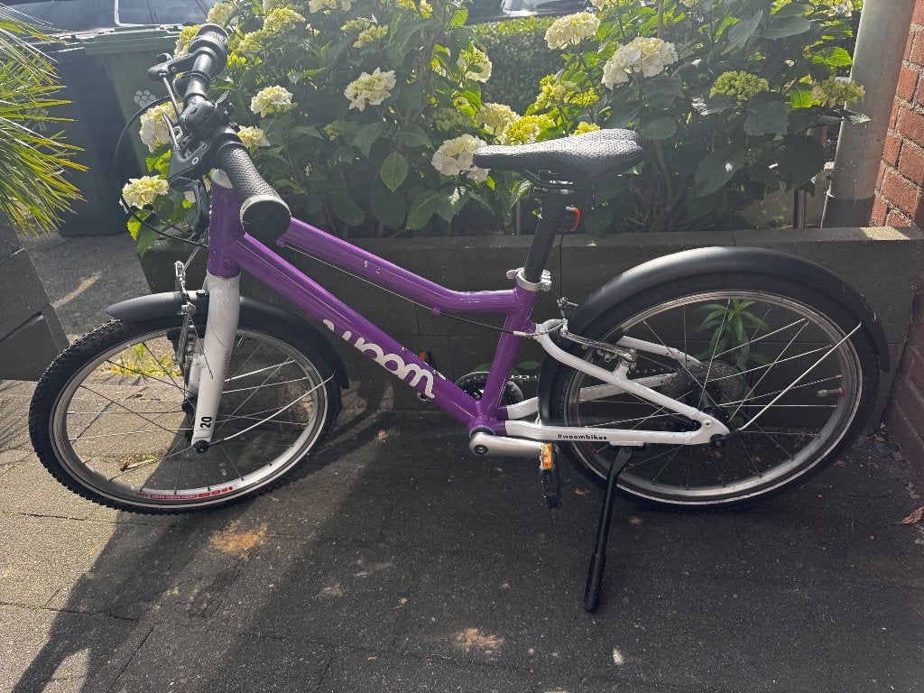 Woom Bike paars 4 20 inch linkshandig, Fietsen en Brommers, Fietsen | Kinderfietsjes, Ophalen, 20 inch of meer, Gebruikt, Woom