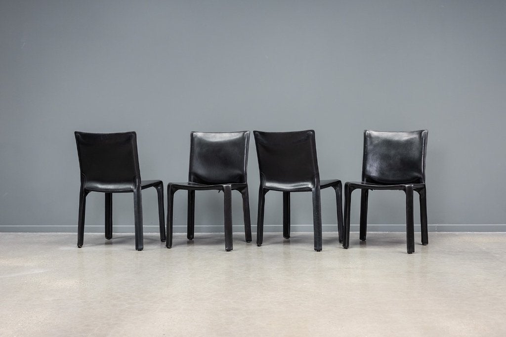 Cab chairs, set of 4, Ophalen, Zwart, Vier