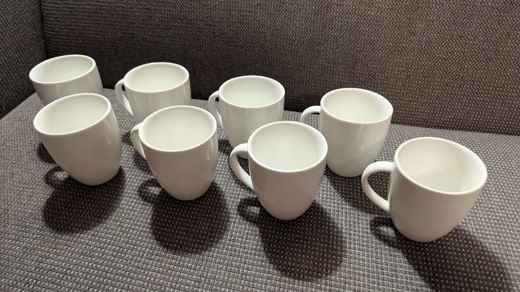 VT wonen vtwonen basis mok 200 ml 8 stuks, Zo goed als nieuw, Modern, Porselein, Mok