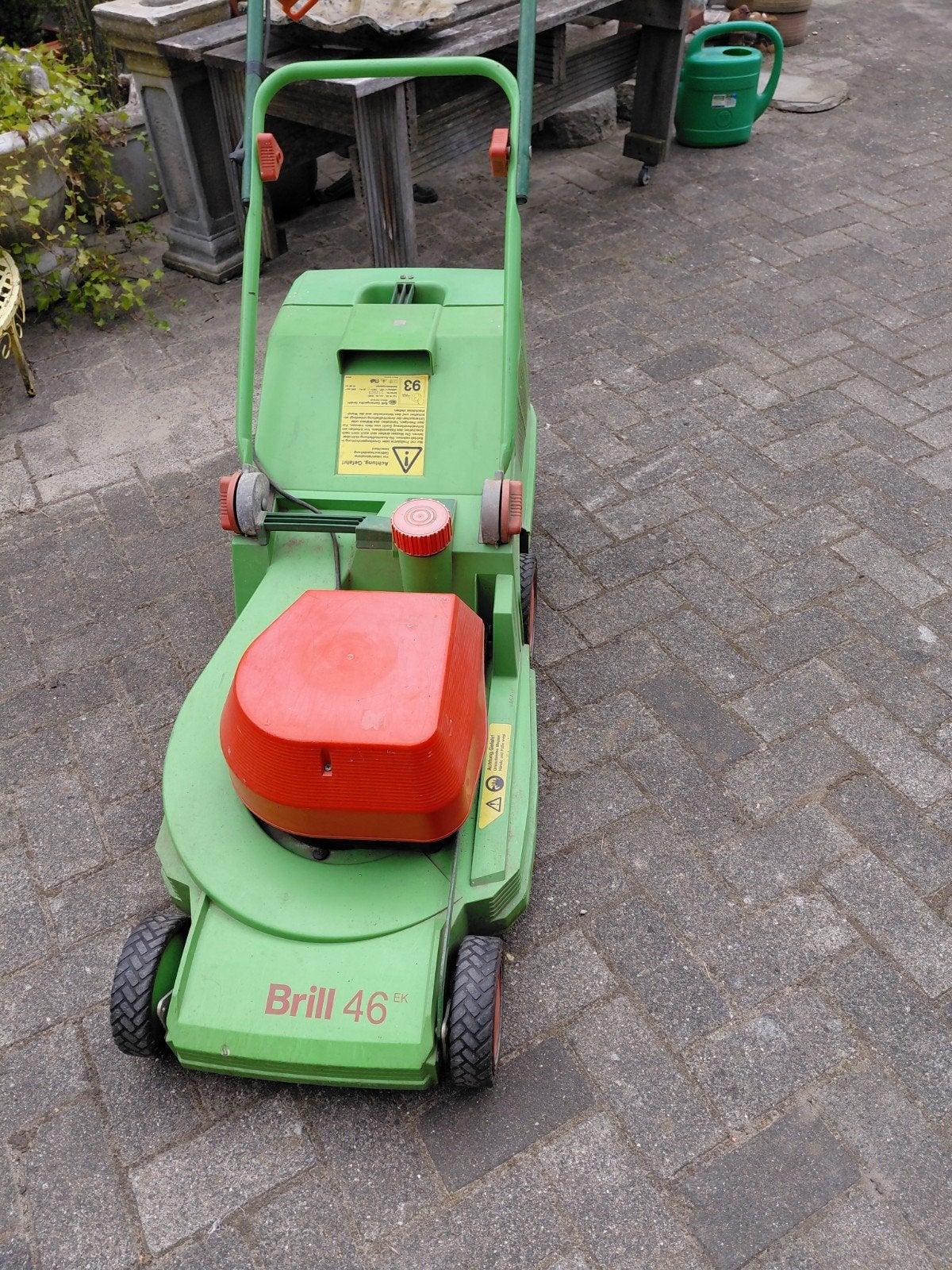 Brill 46 Professionele Elektrische Grasmaaier, Tuin en Terras, Cirkelmaaier, Gebruikt, Elektrische grasmaaier, Opvangbak