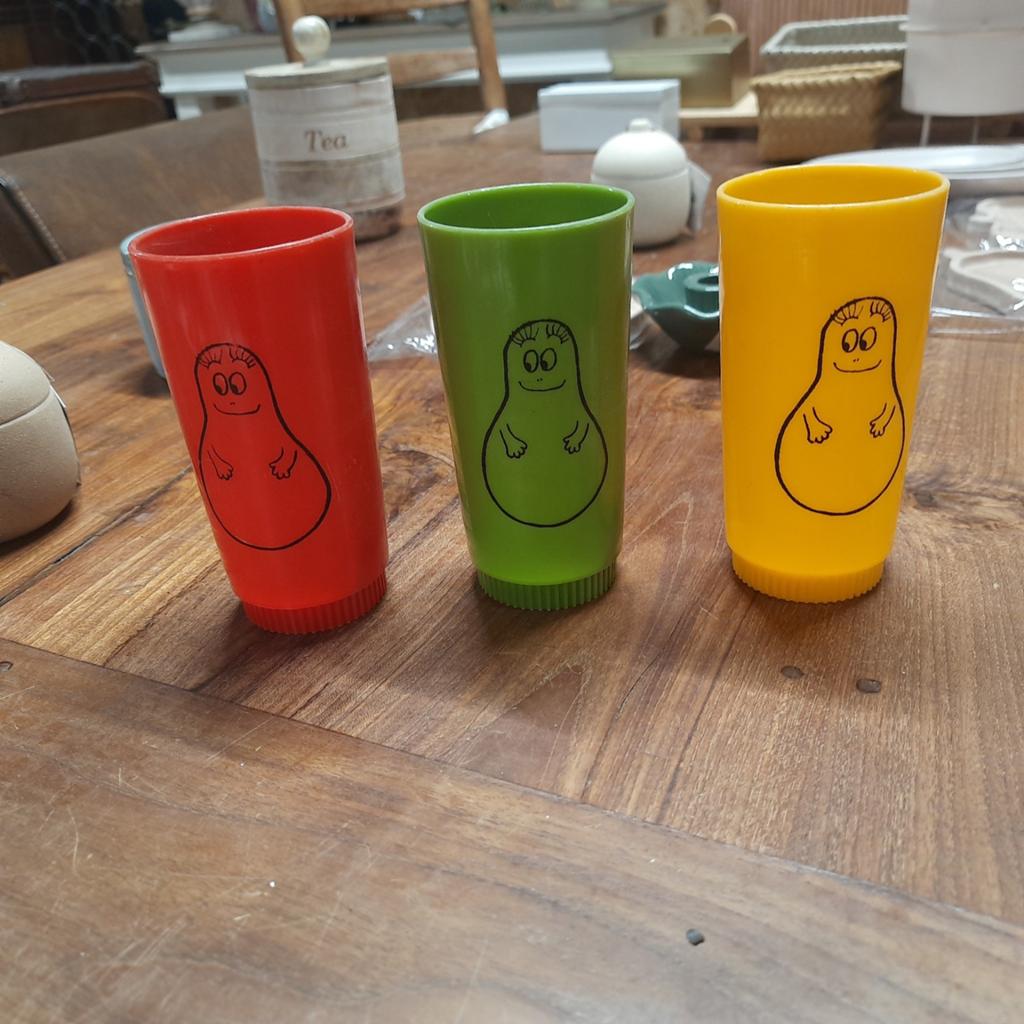 Set van 3 Barbapapa bekers - Rood, Groen, Geel, Ophalen of Verzenden