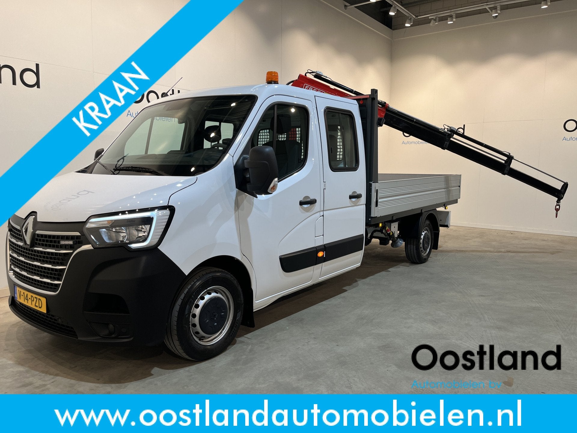 Renault Master 2.3 dCi 145 PK L3 Open Laadbak / Fassi Kraan, Voorwielaandrijving, 145 pk, Stof, Gebruikt