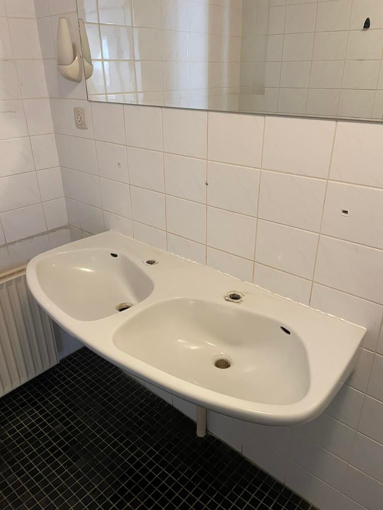 Mooie duo wastafel, Ophalen, Gebruikt, Wit