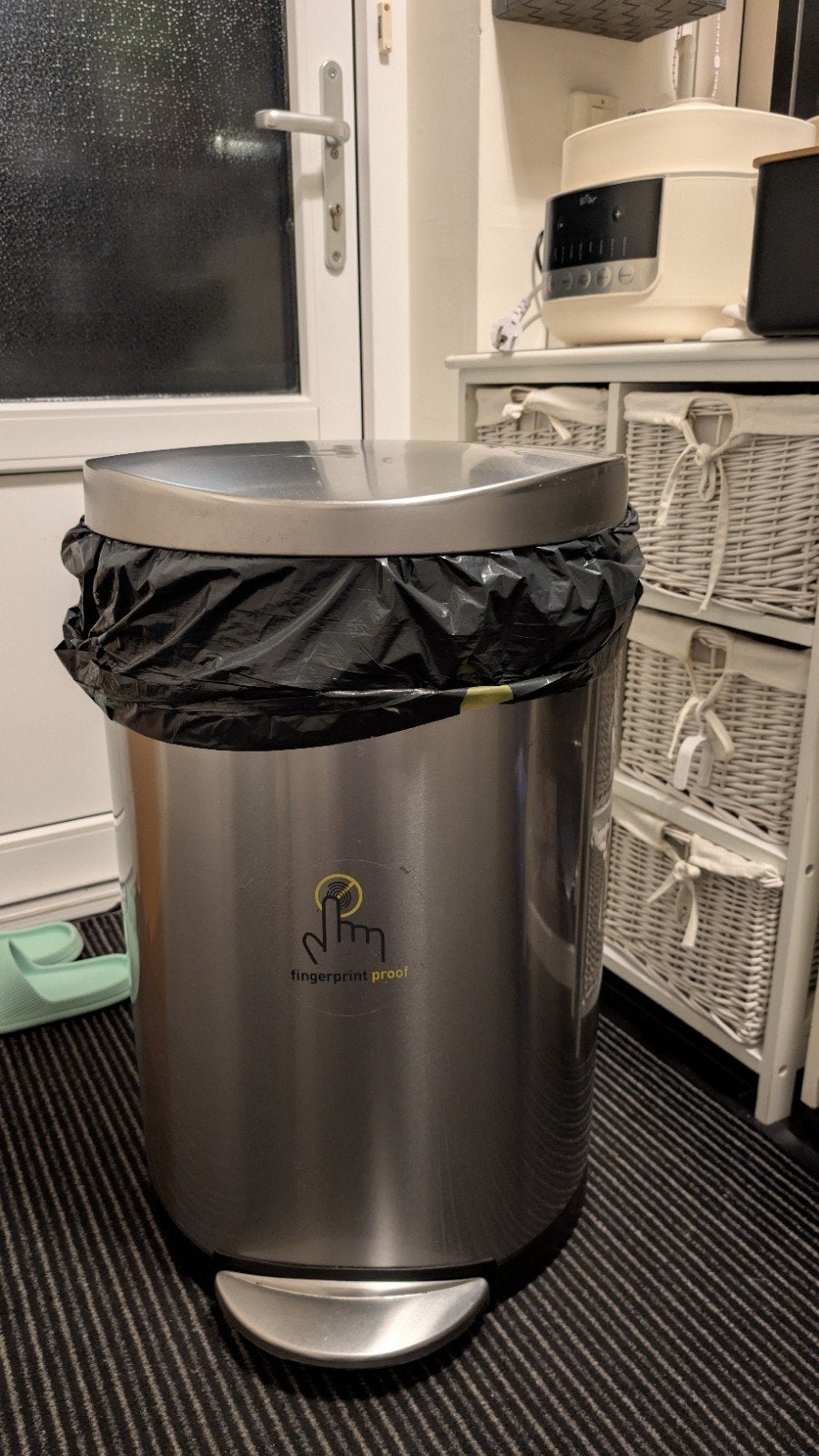 Simplehuman prullenbak te koop, 40 liter of meer, Ophalen of Verzenden, Zo goed als nieuw, Metaal