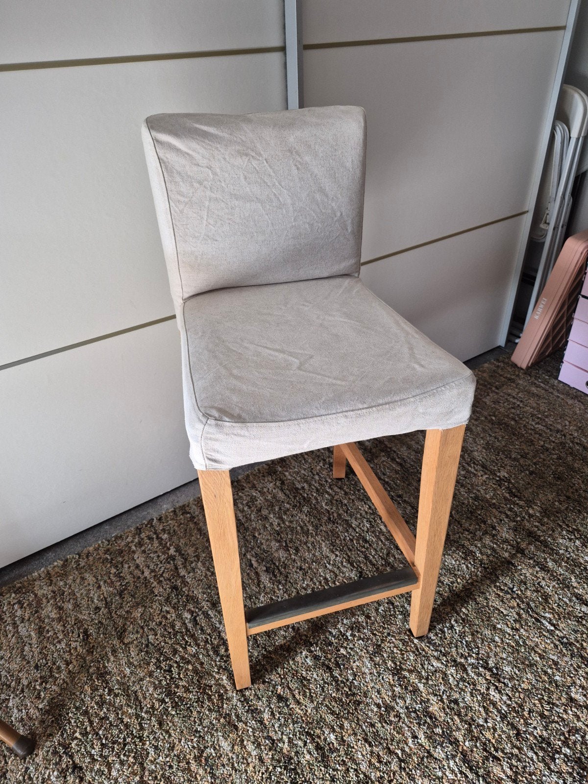 2 barkrukken  van ikea met tas met afneembare hoezen erbij, 2 krukken, Ophalen, 60 tot 90 cm