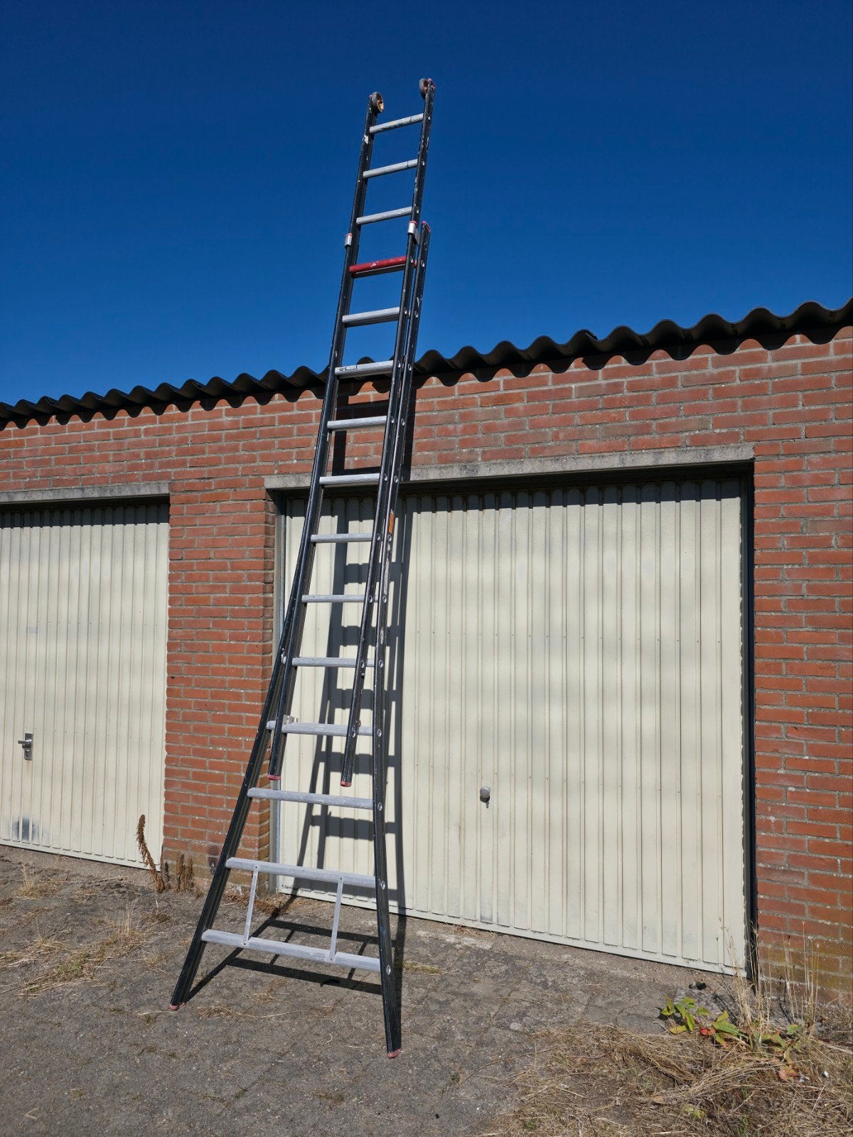Stevige uitschuifbare ladder - Gebruikt, goede staat, Ophalen, Gebruikt, 4 meter of meer