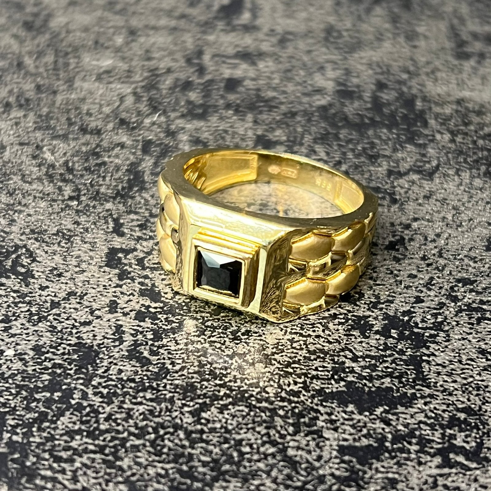 14 karaat gouden ring heren prachtig model, Ophalen of Verzenden, Nieuw, Goud, Dame