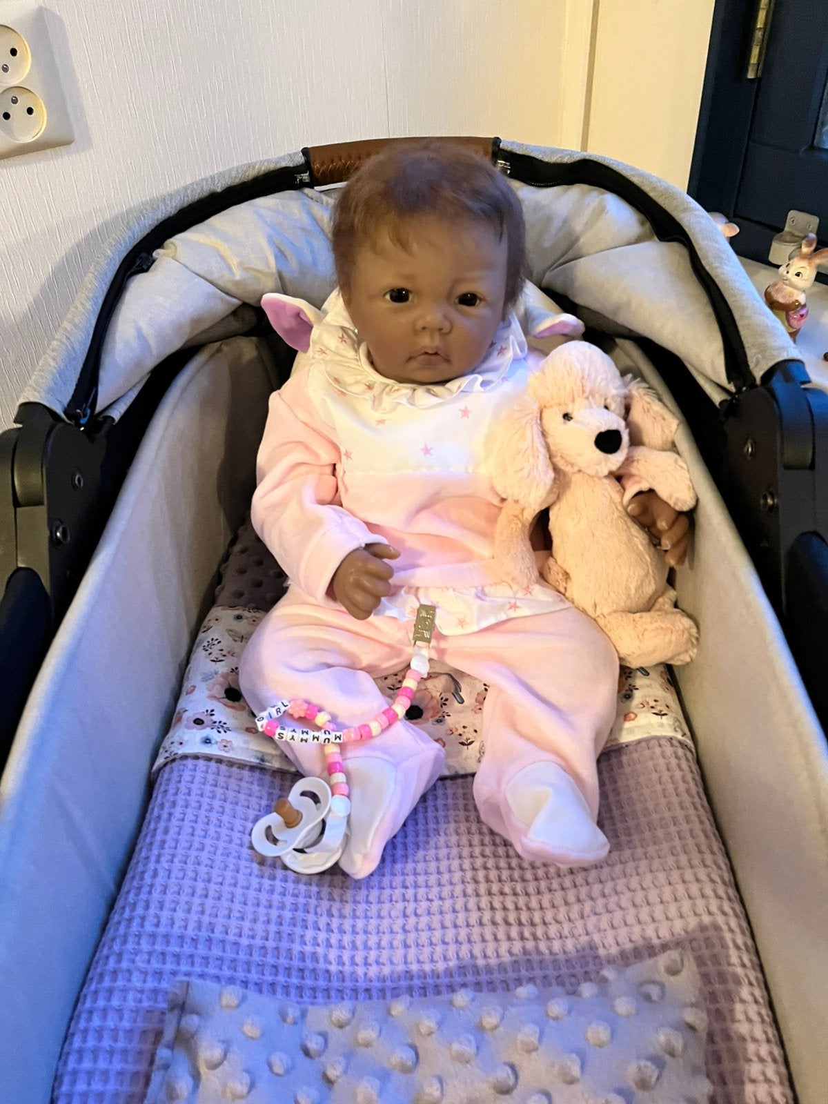 Siliconen baby Luca Elly Knoops, Ophalen of Verzenden, Zo goed als nieuw, Babypop, Levensecht of Reborn