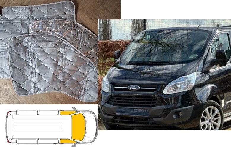 Raamisolatie Ford transit Custom 2012-2023 Grijs 3 Delig, Buurserstraat 15 A, 7481 EG,Haaksbergen, Ophalen of Verzenden, Info@123CamperOnderdelen.nl