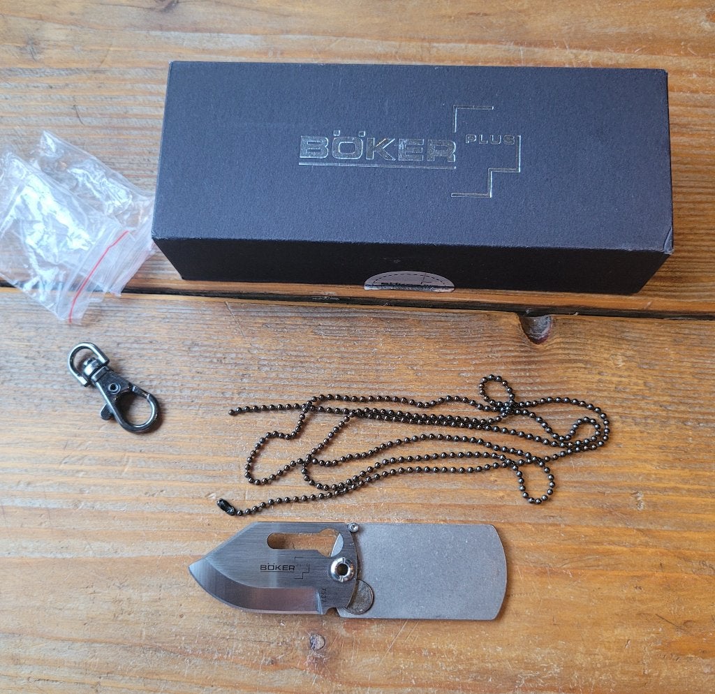 Böker Plus Dog Tag Knife zakmes, Verzamelen, Militaria | Algemeen, Overige soorten, Mes of Dolk, Duitsland, Ophalen of Verzenden