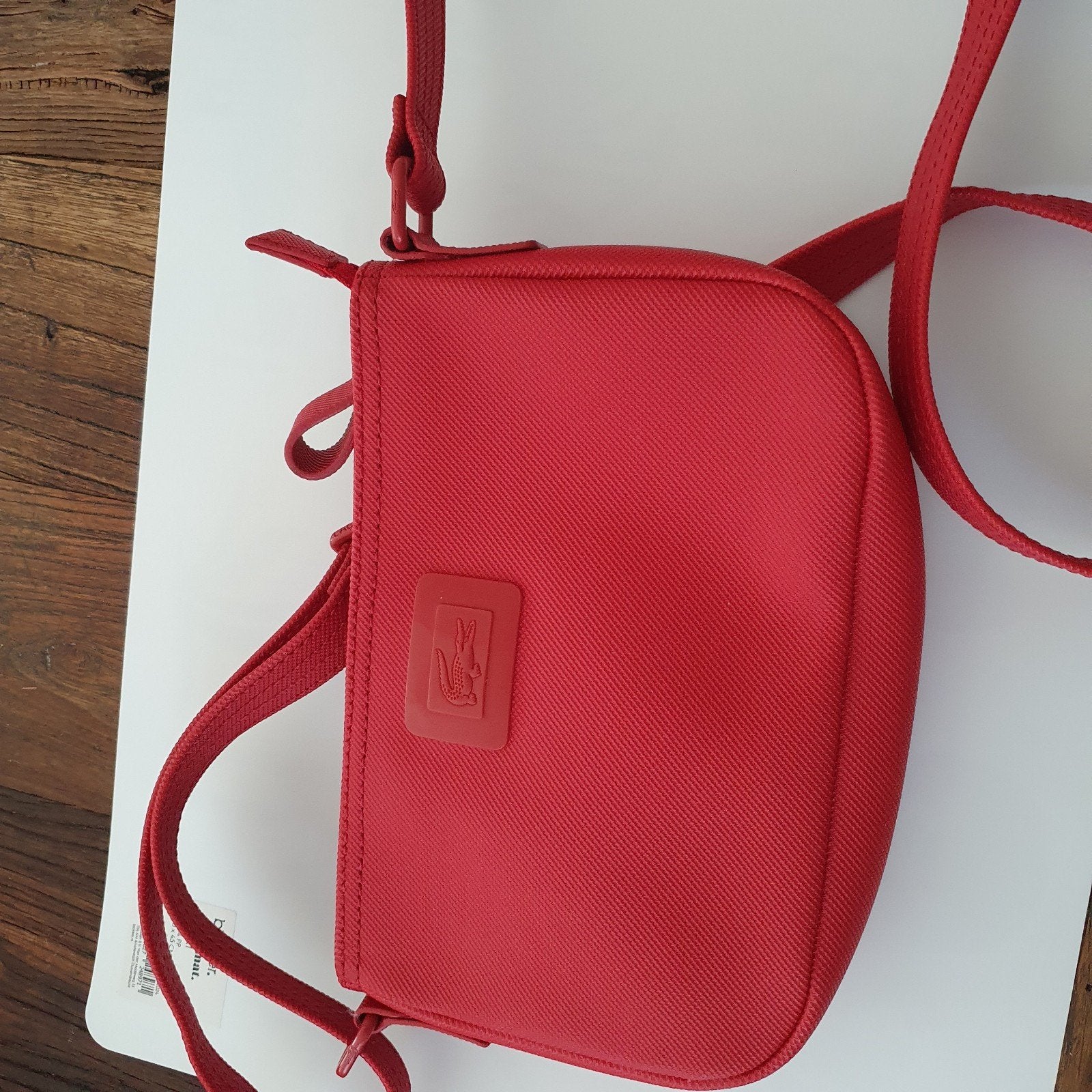 Rood Lacoste Schoudertasje Nieuw, Sieraden, Tassen en Uiterlijk, Tassen | Damestassen, Ophalen of Verzenden, Nieuw, Rood, Schoudertasje