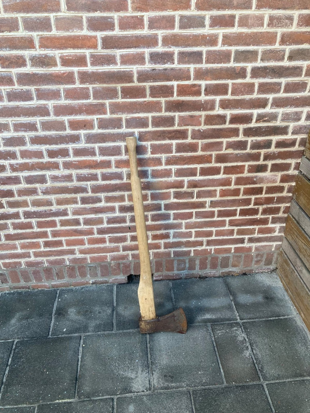 Goede Zgan bijl  lange steel 15€, Tuin en Terras, Ophalen of Verzenden, Zo goed als nieuw, Bijl