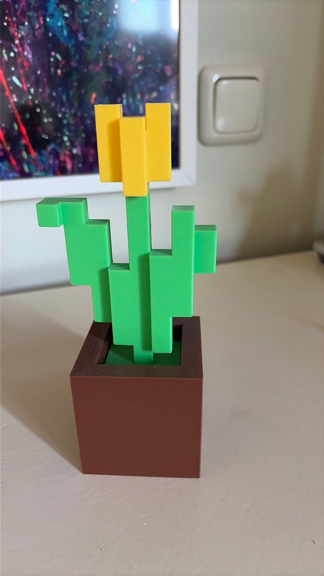 Minecraft bloem 17 cm, Ophalen of Verzenden, Object, Kunststof