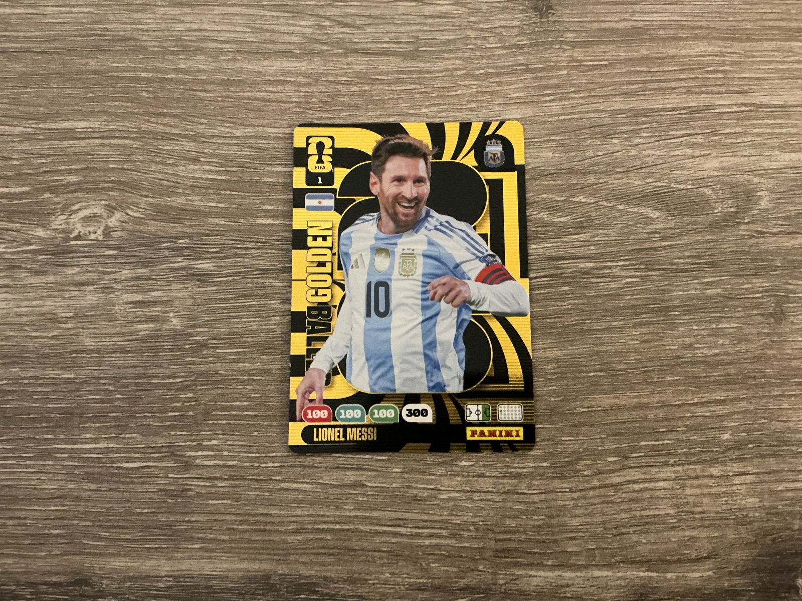 Panini Adrenalyn XL FIFA 365 Golden Ball Lionel Messi, Ophalen, Zo goed als nieuw, Buitenlandse clubs, Spelerskaart