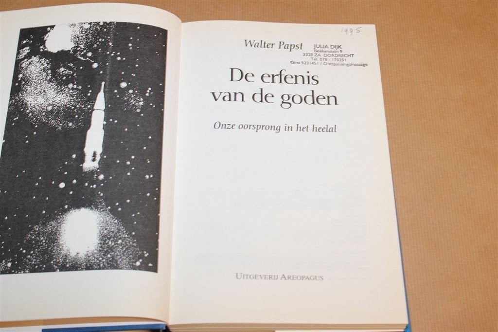De Erfenis van de Goden — Oorsprong in het Heelal, 1994, Ophalen of Verzenden, Gelezen, Overige onderwerpen, Achtergrond en Informatie