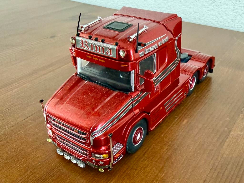 Tekno Rima Trans-Scania T 500, V8 LONGLINE (Nieuw in doos), Ophalen of Verzenden, Zo goed als nieuw, Bus of Vrachtwagen, Tekno