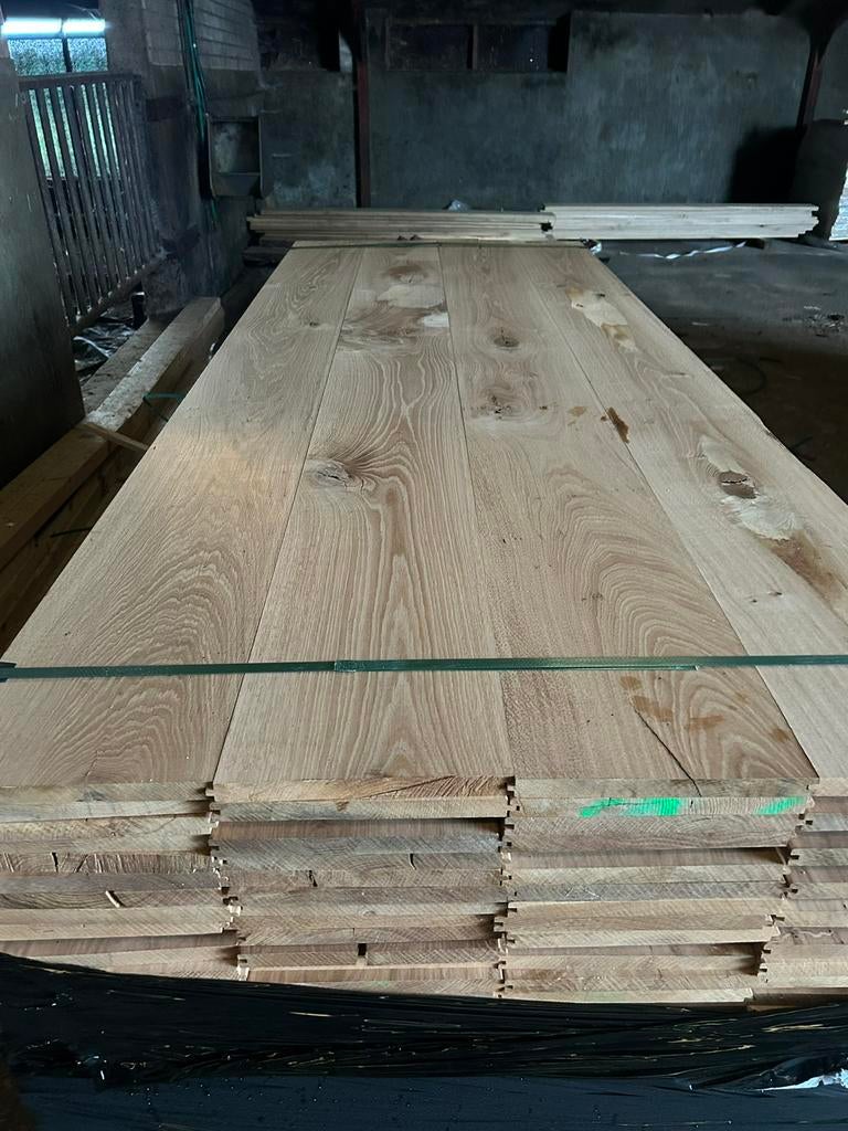 Eiken dakbeschot planken te koop. 240 mm breed, Minder dan 25 mm, Eiken, Nieuw, Ophalen of Verzenden