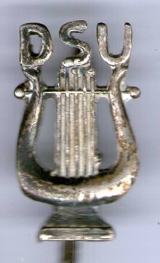 DSU zilverkl harpvereniging speldje ( N_075a), Verzenden, Zo goed als nieuw, Merk, Speldje of Pin