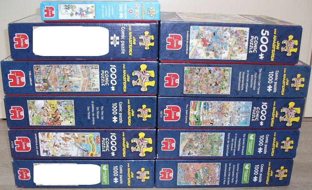 Diverse *** PUZZELS JAN VAN HAASTEREN *** 9 stuks, Hobby en Vrije tijd, Denksport en Puzzels, Ophalen of Verzenden, 500 t/m 1500 stukjes