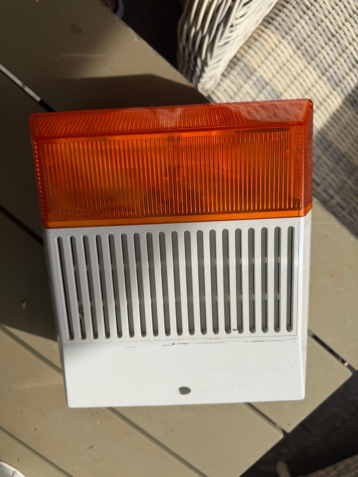 Alarm Sirene met Oranje Flitslicht, Ophalen of Verzenden, Gebruikt, Sirene, Overige soorten