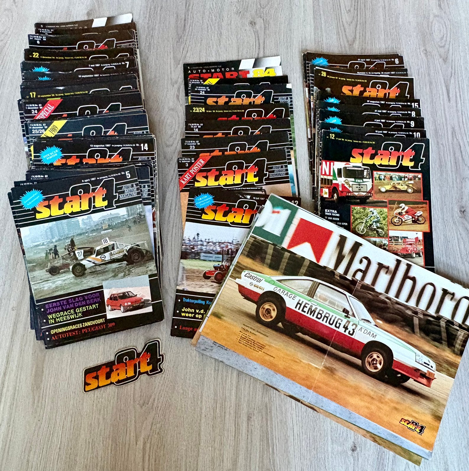 Prachtige partij Start '84 motorsport magazines (60+ stuks), Verzamelen, Ophalen of Verzenden, 1980 tot heden, Tijdschrift