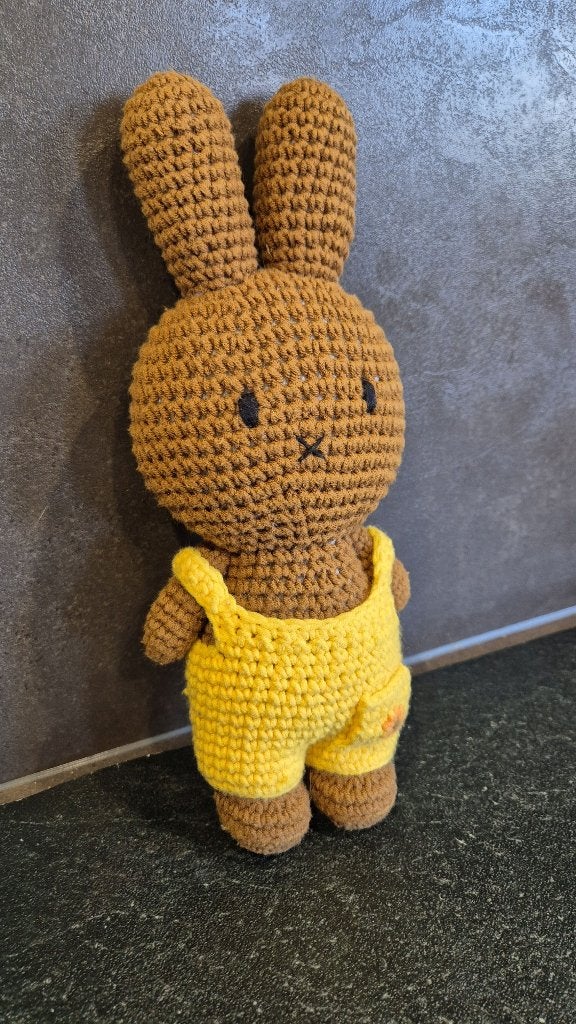Just Dutch Nina Nijntje knuffel, gehaakt, 28cm. T9, Tweedehands verkoop, Tweedehands verkoop, Gebruikt, Konijn