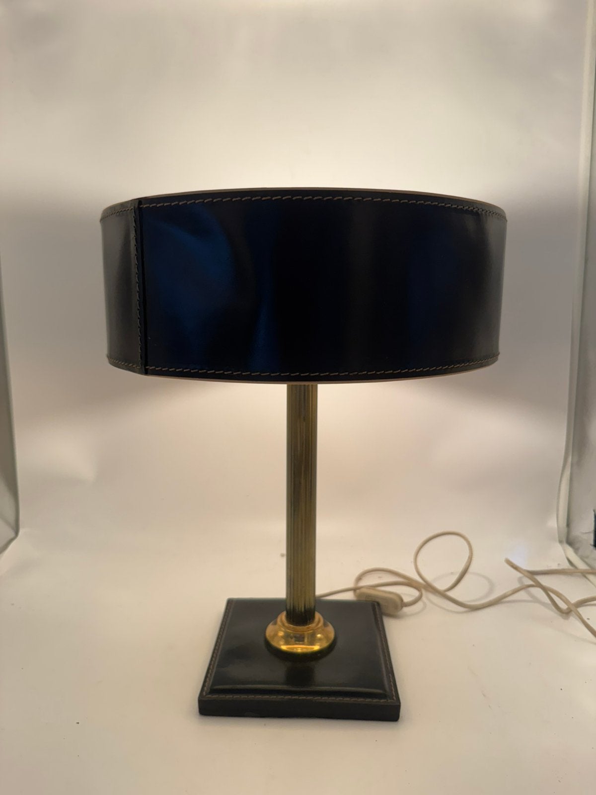 Vintage Tafellamp in Jacques Adnet Stijl, Ophalen of Verzenden